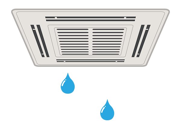 業務用エアコンから水（水滴）が漏れている場合